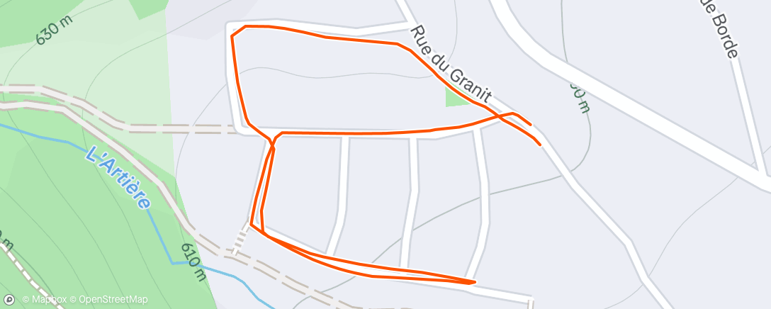 Map of the activity, Trail le matin