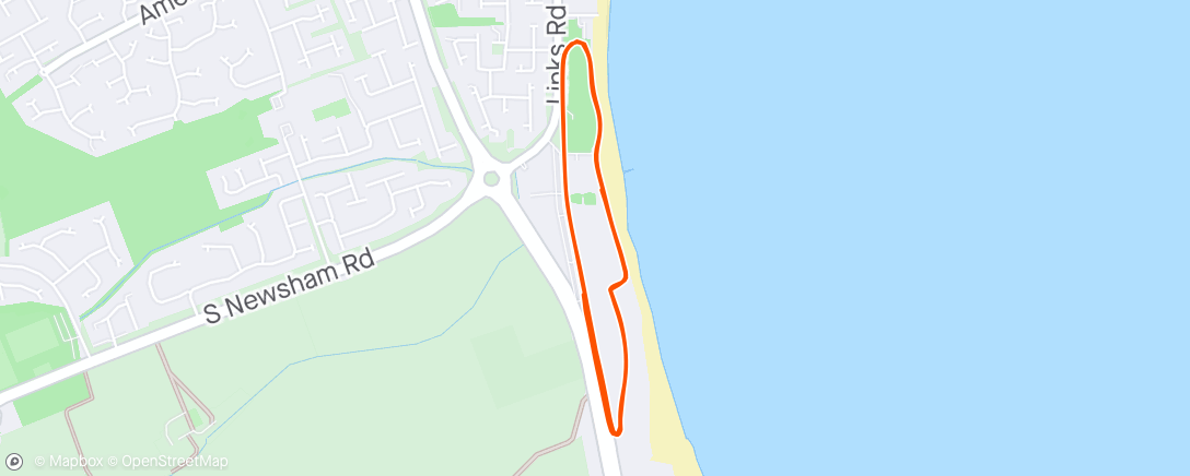 Map of the activity, Blyth Links Parkrun / 144th / 28:58
