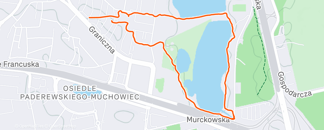 Map of the activity, Morning Walk