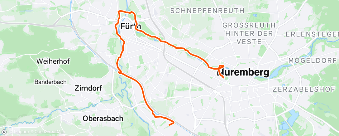 Map of the activity, Radfahrt am Nachmittag