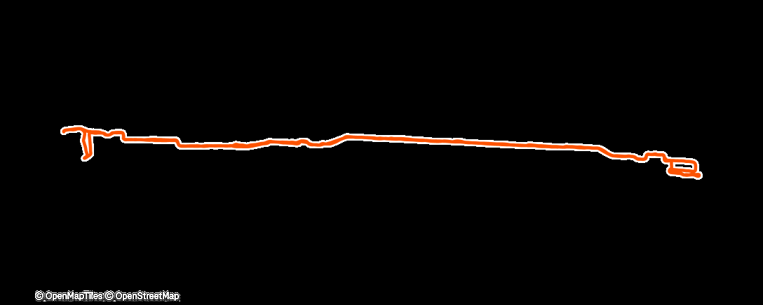 Map of the activity, Afternoon run