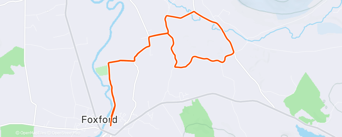 Map of the activity, Lunch Run