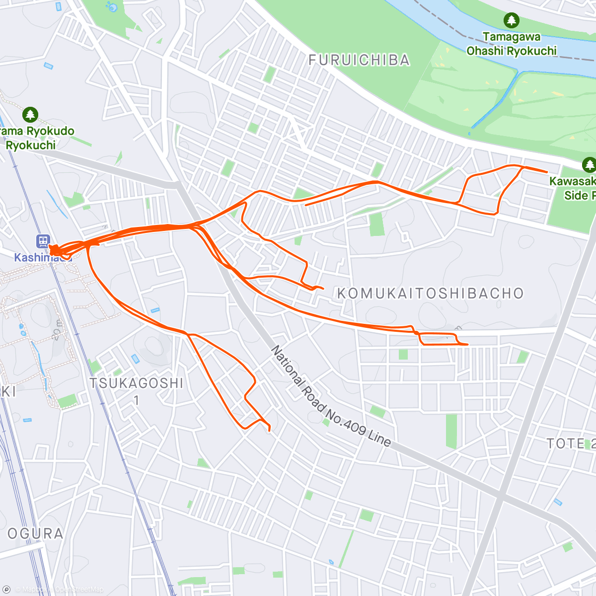 Map of the activity, １人焼き肉