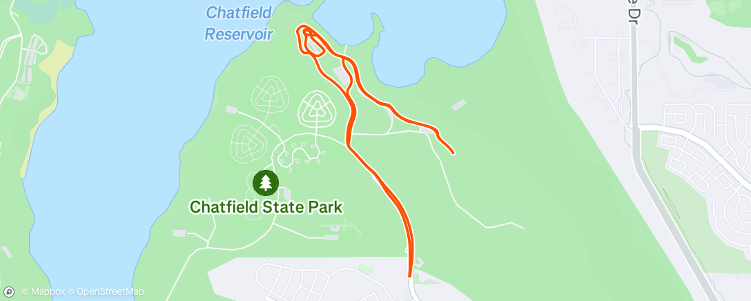 Map of the activity, Afternoon Run