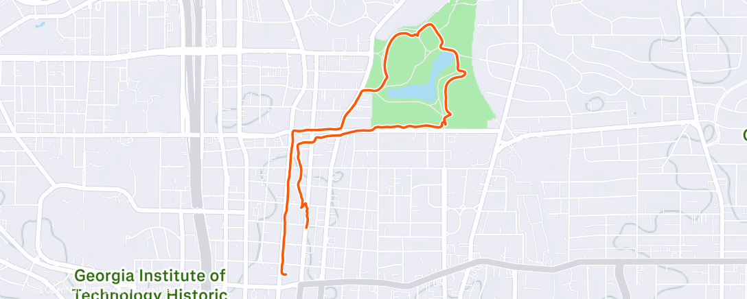 Map of the activity, 🇺🇸 Piedmont Park