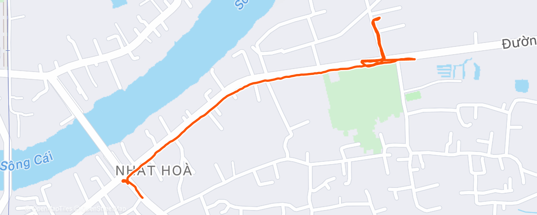Map of the activity, Evening Run