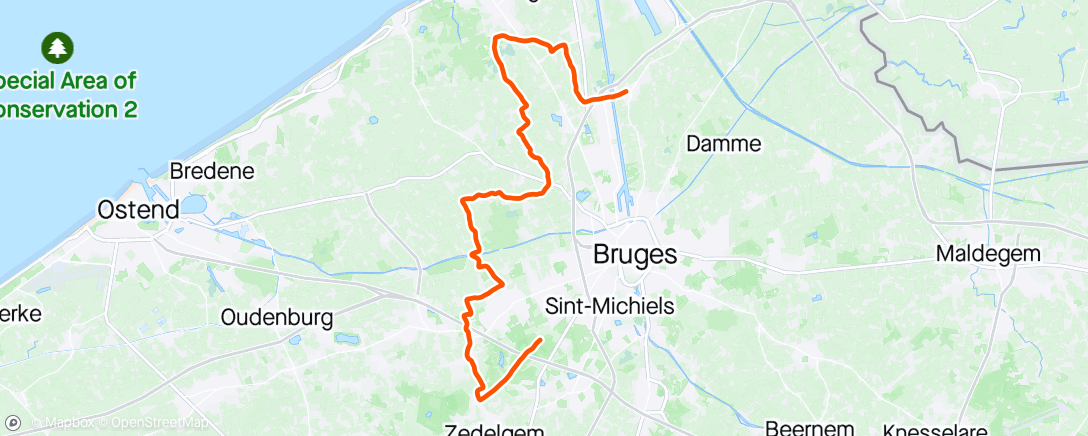 Map of the activity, Ride in Zuienkerke on 5-6-2024
