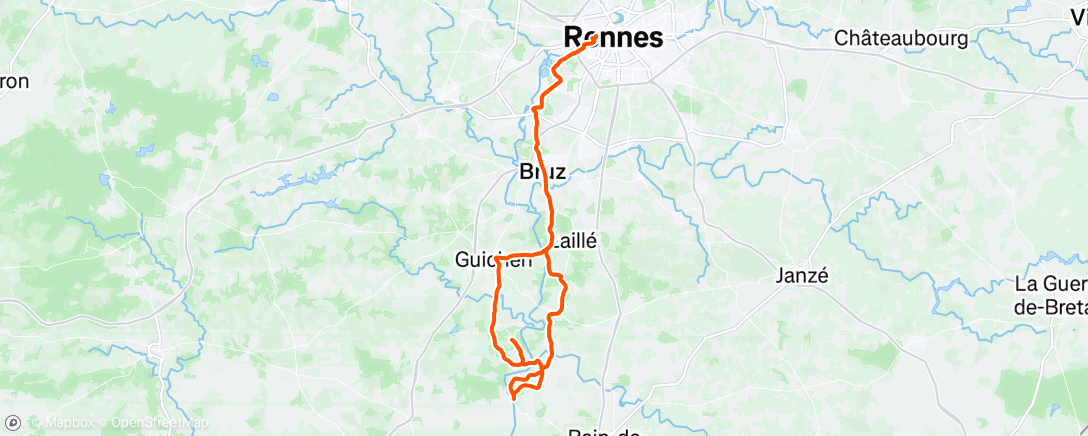 Map of the activity, Sortie vélo le matin