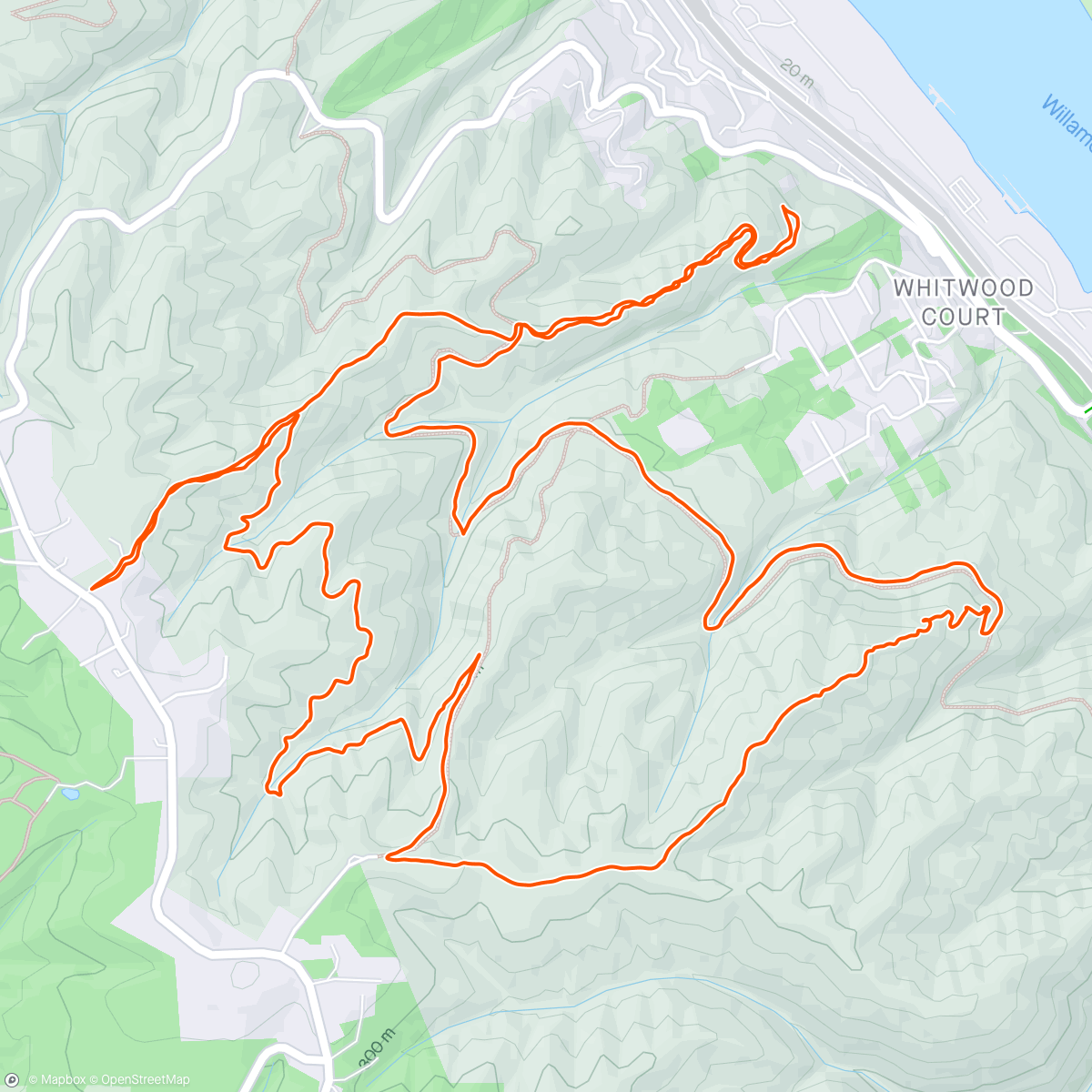 Map of the activity, Got my tired butt out of bed (and so glad I did)