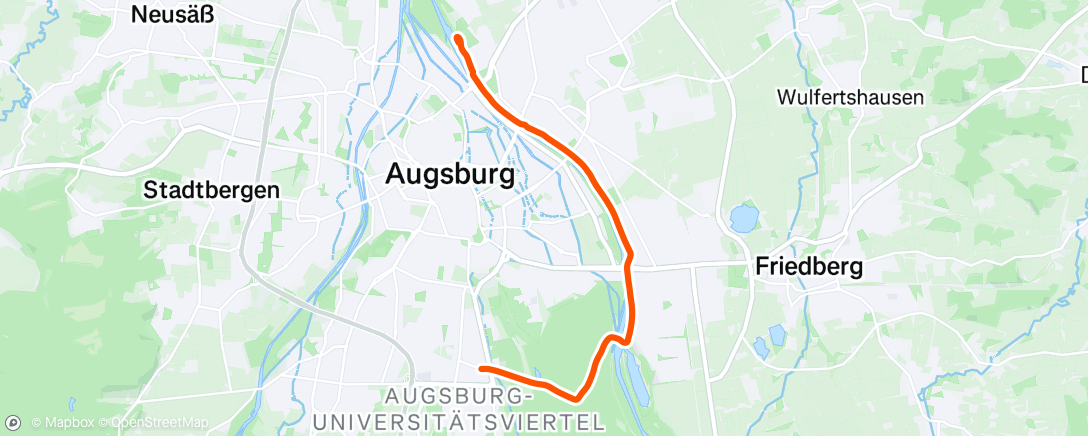 Map of the activity, Evening Ride