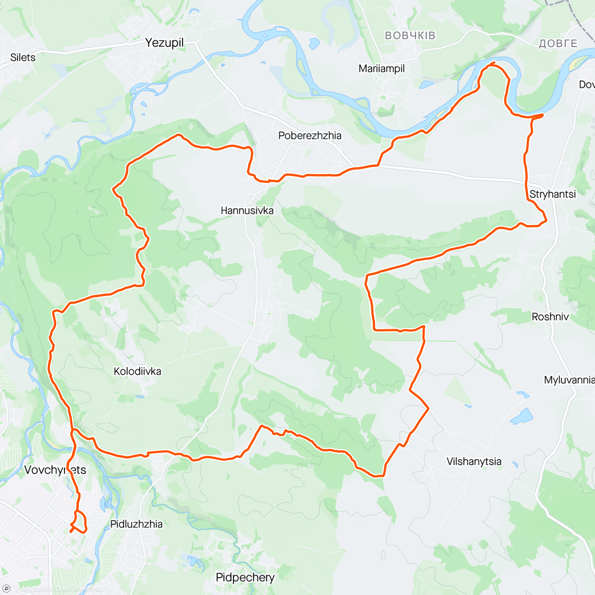 Map of the activity, Dnister E-Mountain