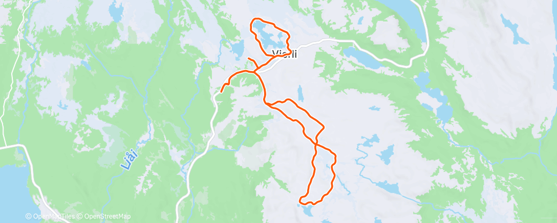 Map of the activity, Afternoon Nordic Ski