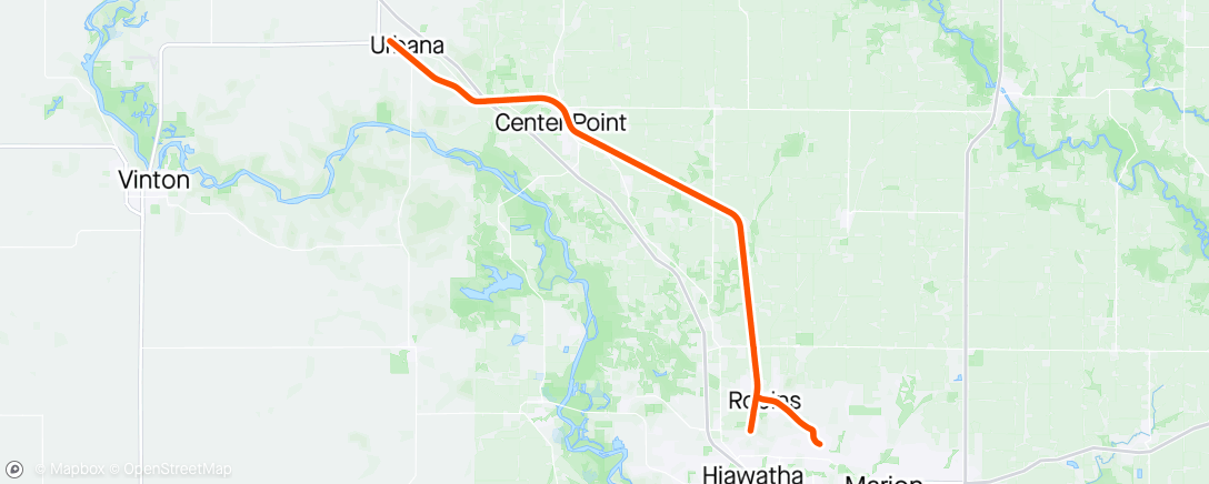 Map of the activity, CVNT cruise to Jams on the CX bike