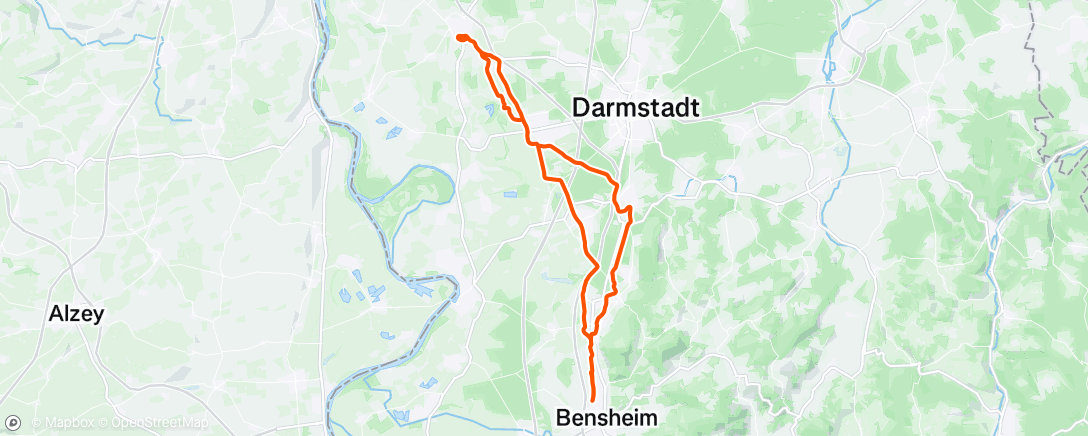 Map of the activity, Fahrt am Morgen