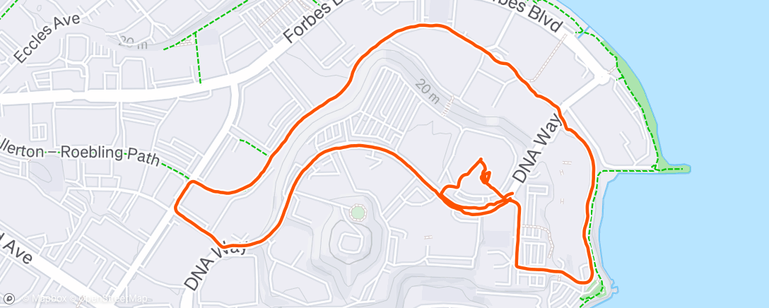 Map of the activity, Afternoon Hike