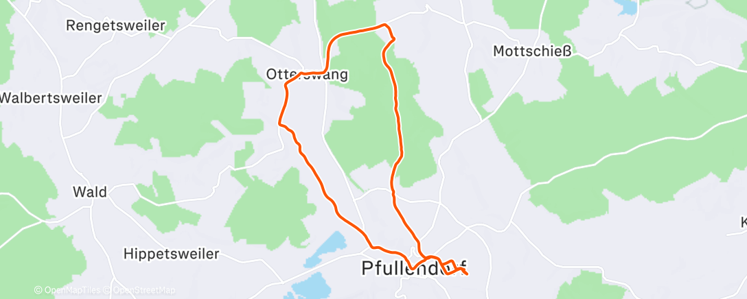 Map of the activity, Lunch Run