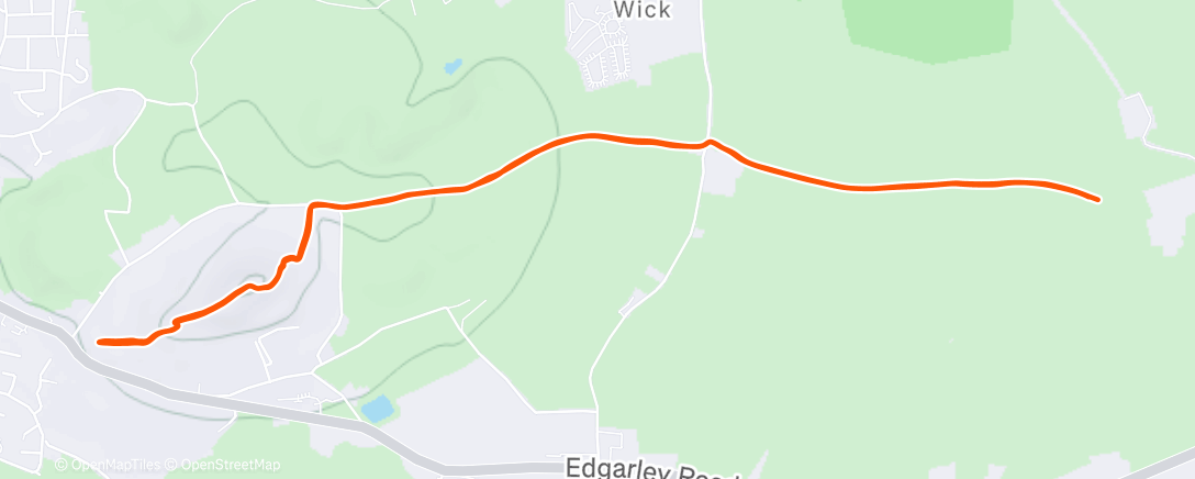 Map of the activity, Afternoon Walk