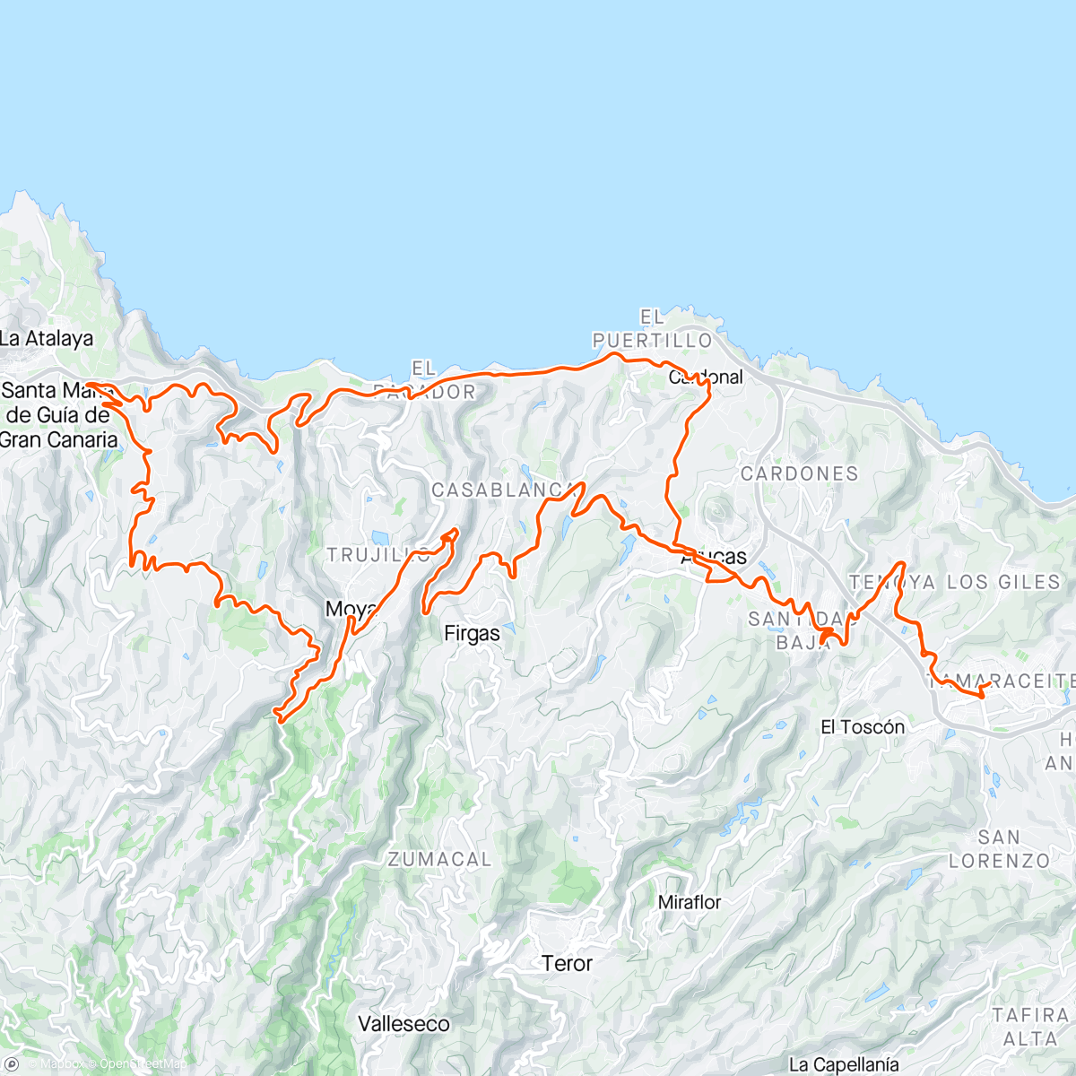 Map of the activity, Un suelta y a descansar dos días