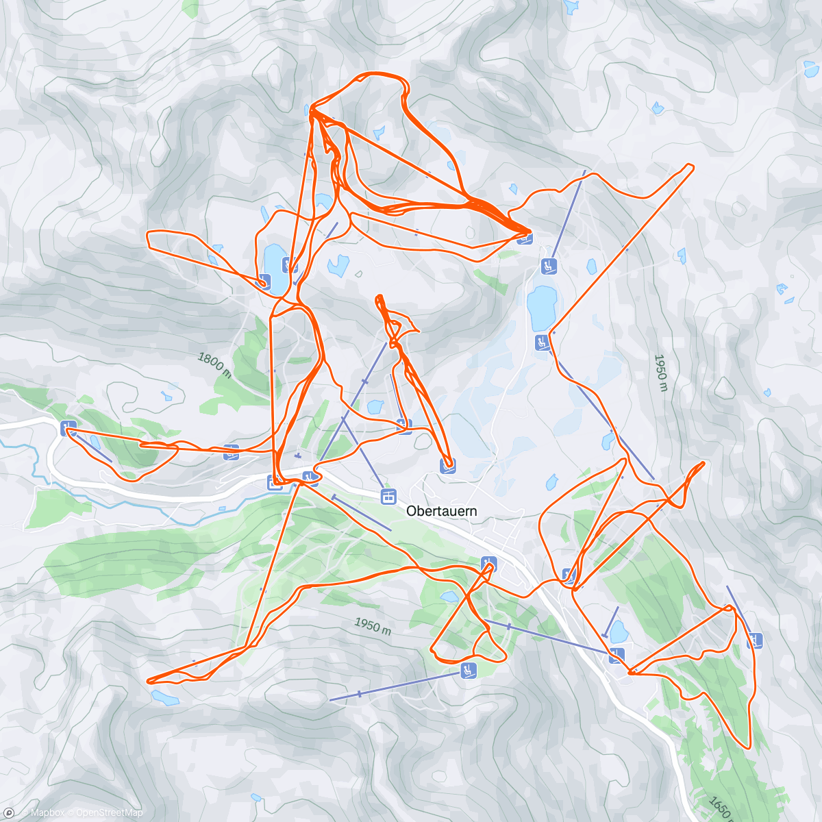 Map of the activity, Obertauern