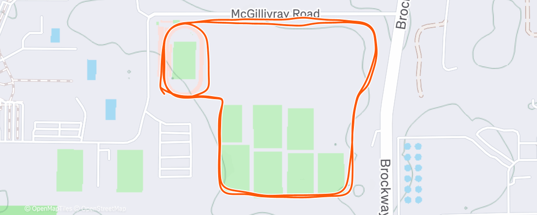 Map of the activity, Evening Run