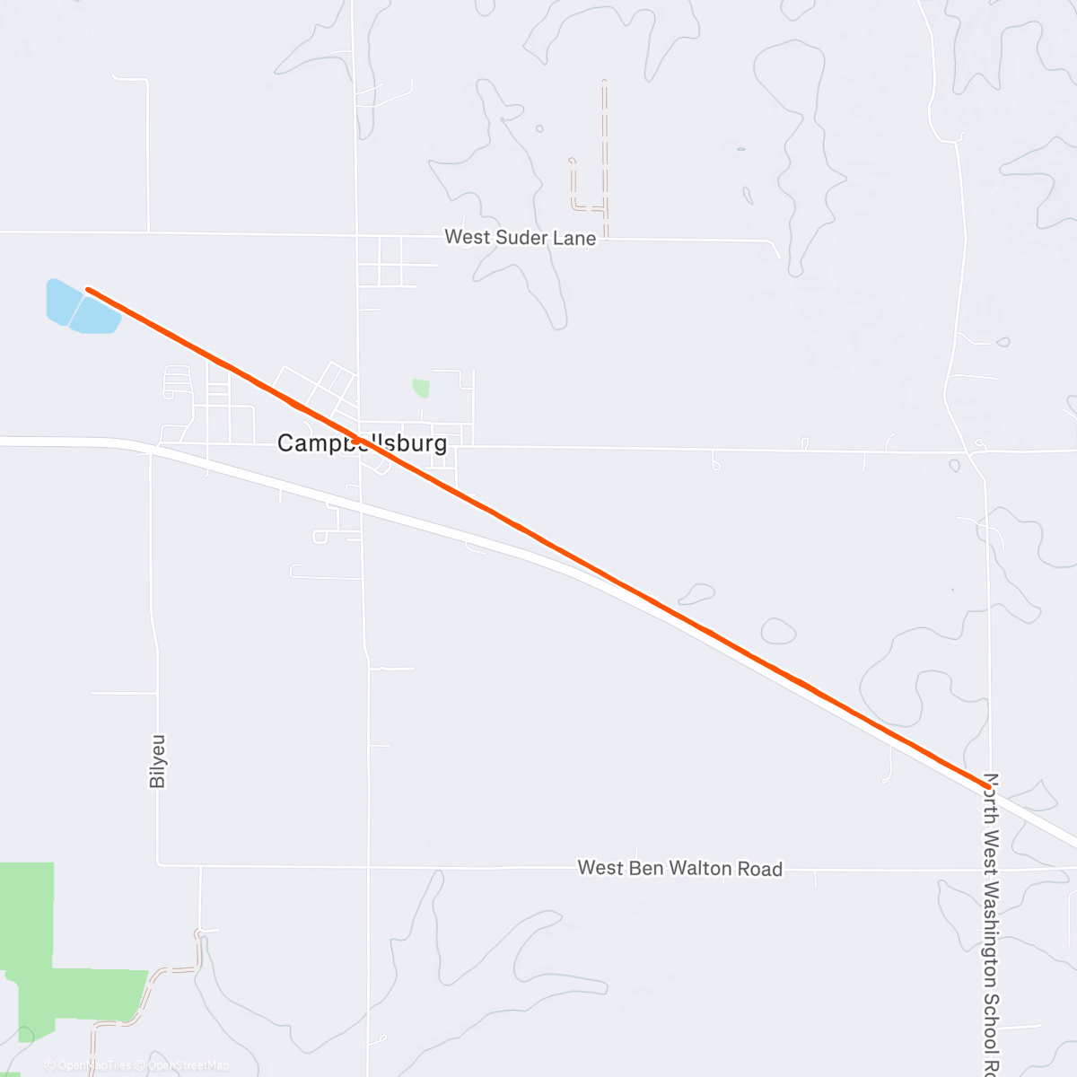 Map of the activity, Cambellsburg is Mmm! Mmm! Good!