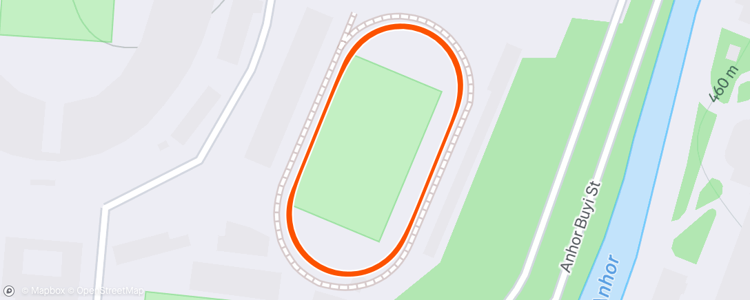 Map of the activity, Evening Run