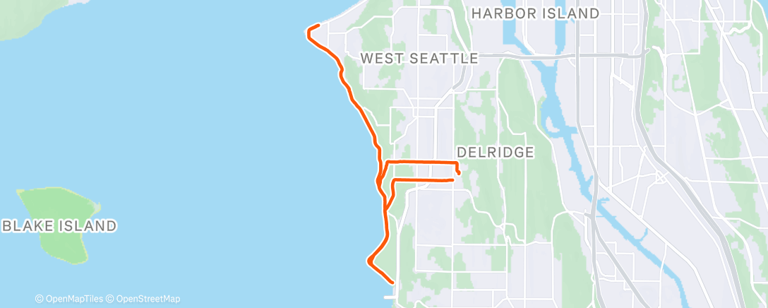 Map of the activity, Morning Run