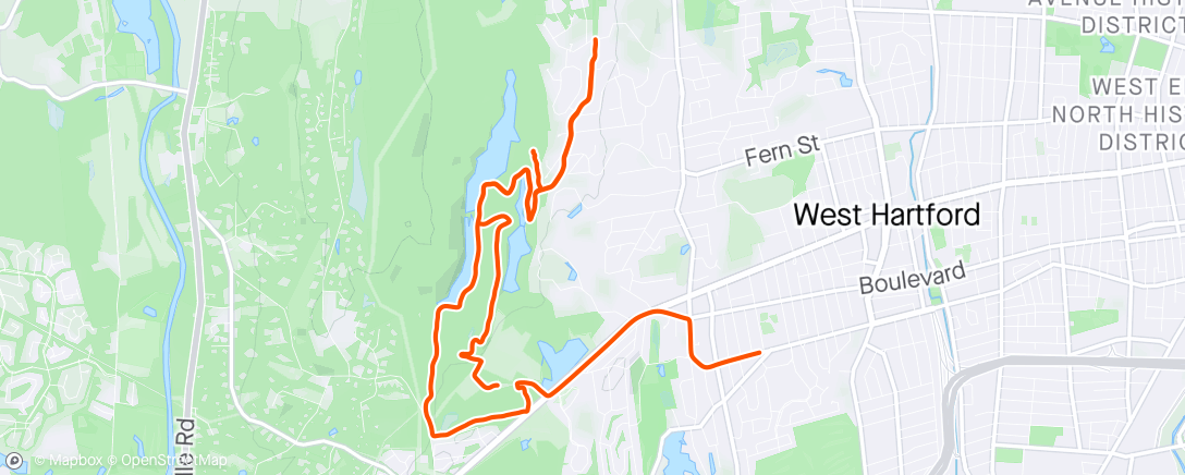 Map of the activity, snow biking w/ jim