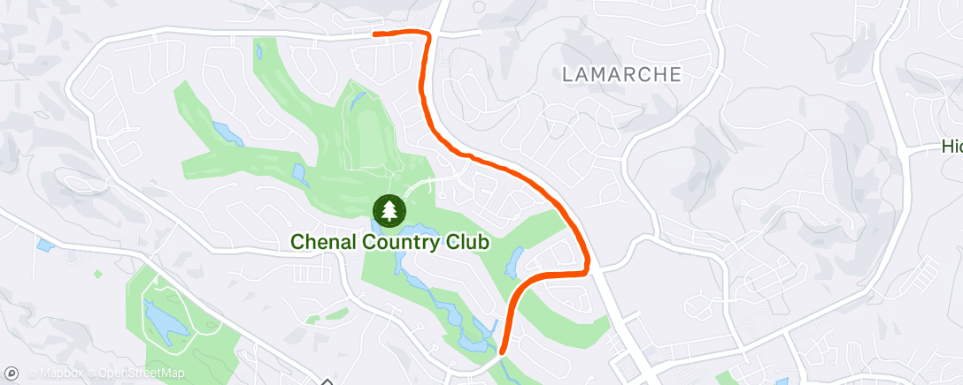 Map of the activity, Morning Run