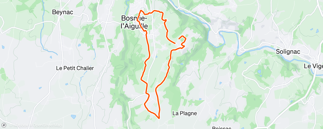 Map of the activity, Trail dans l'après-midi