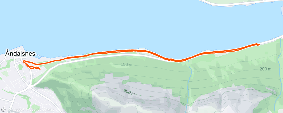 Map of the activity, Afternoon Run