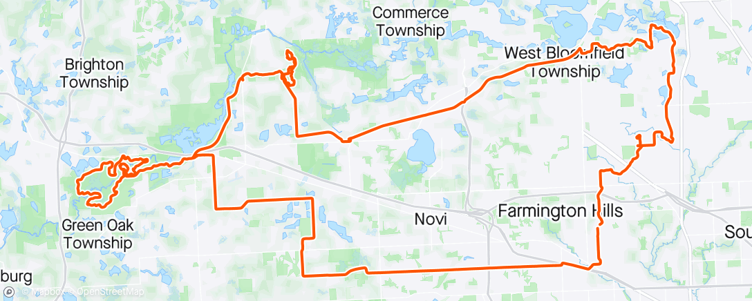 Map of the activity, Taking the long way to Proud Lake and ILRA