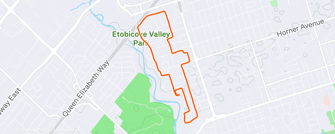 Карта физической активности (Afternoon Run)