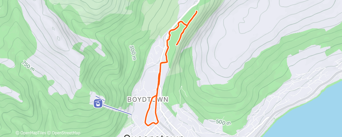 Map of the activity, Morning Run