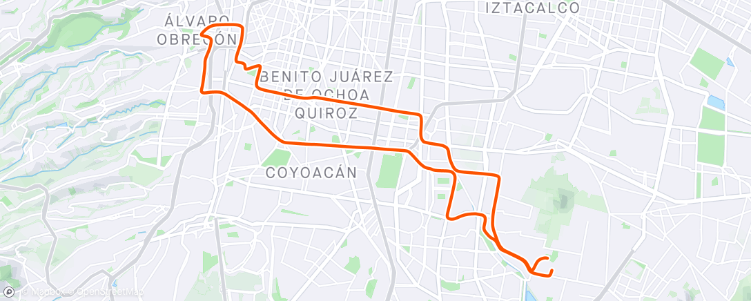 Карта физической активности (Lomas Estrella - San Pedro de los Pinos - Lomas Estrellañ)