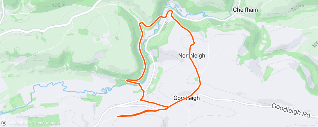 Map of the activity, Lunch Run