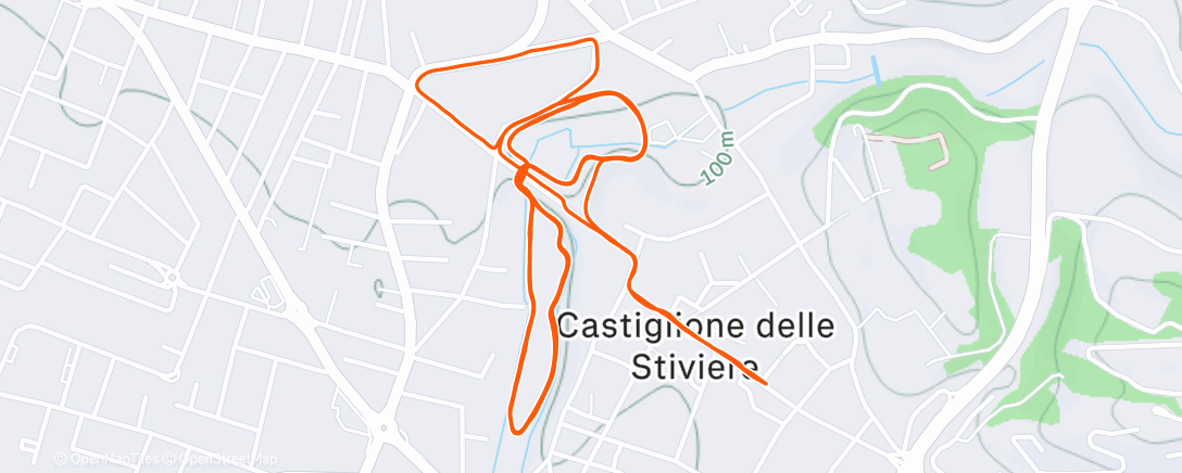 Map of the activity, Afternoon Run