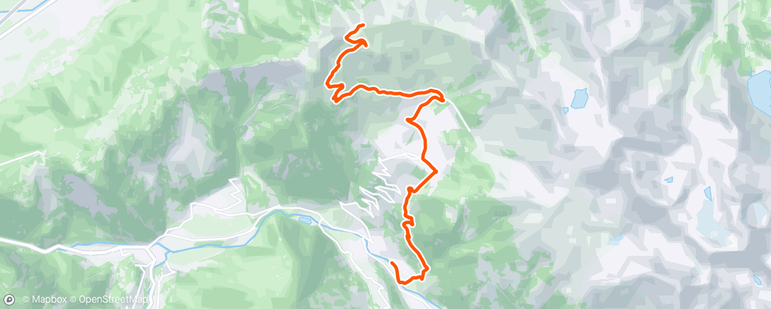 Map of the activity, Verbier top to bottom