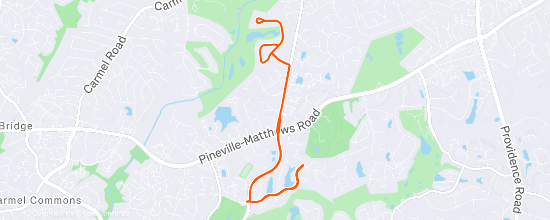 Map of the activity, Morning Run