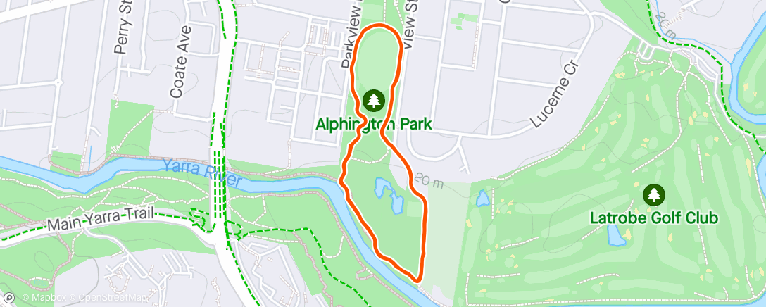 Map of the activity, Mad invite from Josh left me training alone. (Slow, Fast, Slow)