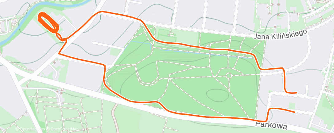 Map of the activity, Afternoon Run