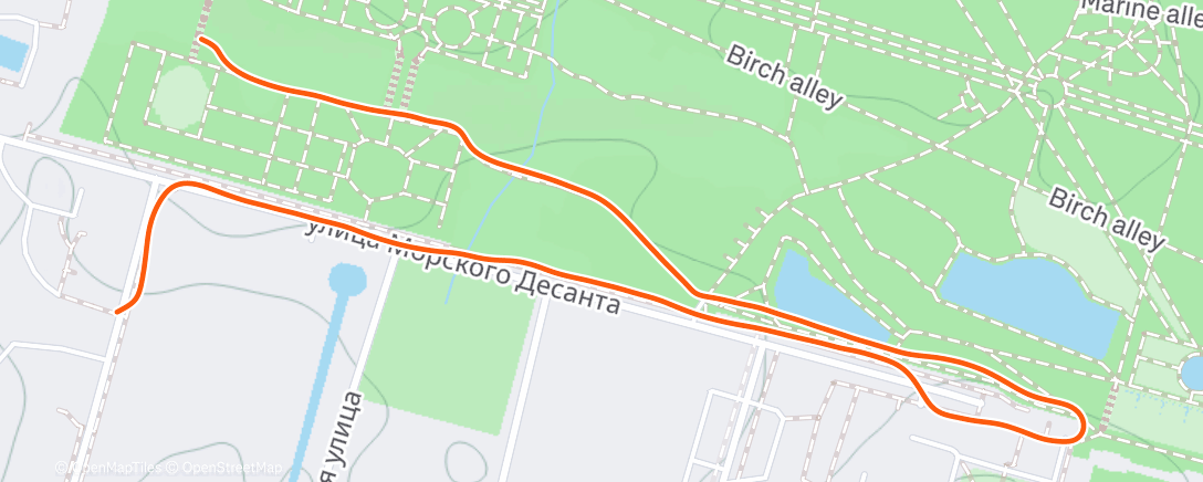 Map of the activity, Lunch Run