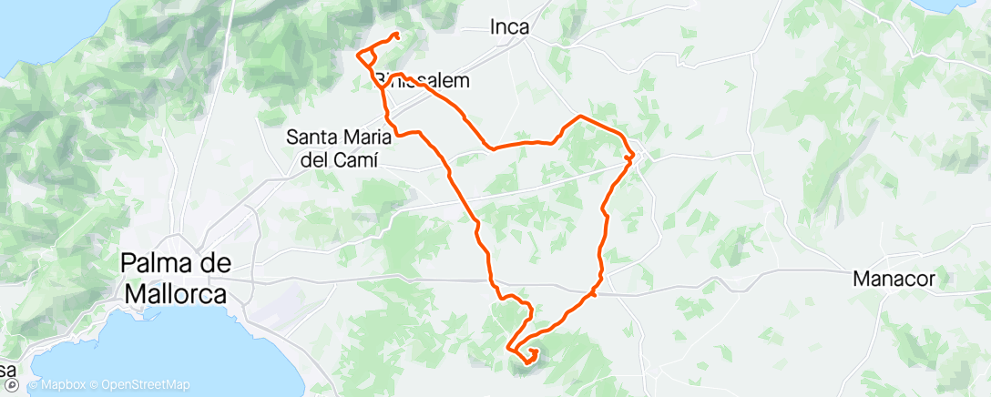 Map of the activity, Randa Route