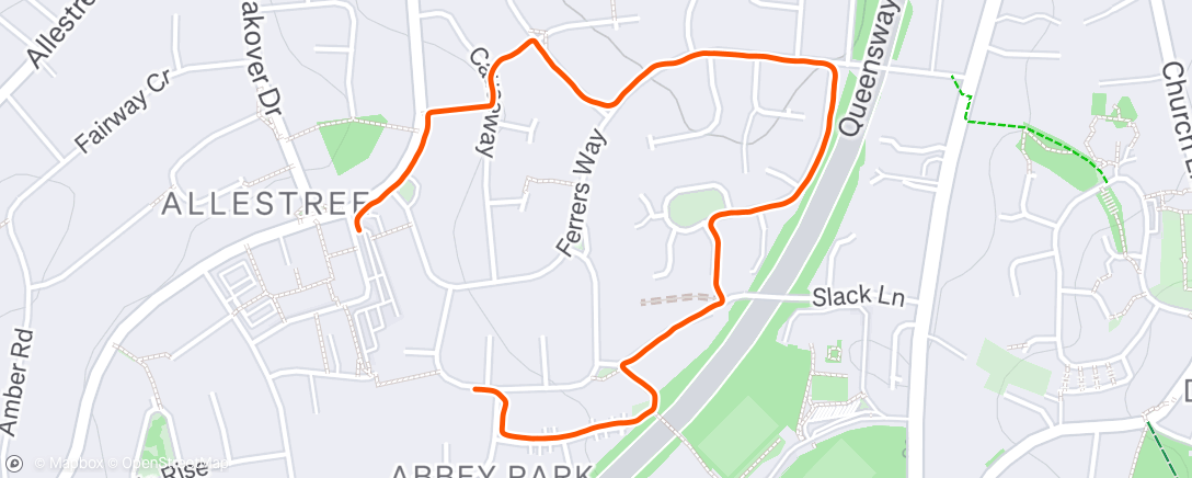 Map of the activity, Evening Walk