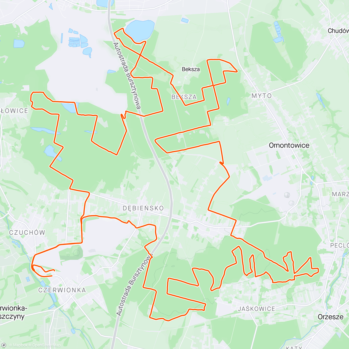 Map of the activity, BAM Czerwionka Leszczyny open 20 kat 8