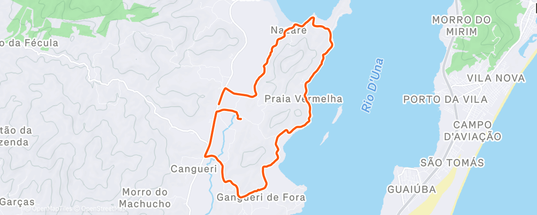 Map of the activity, Figueira grande > Nazaré > praia vermelha