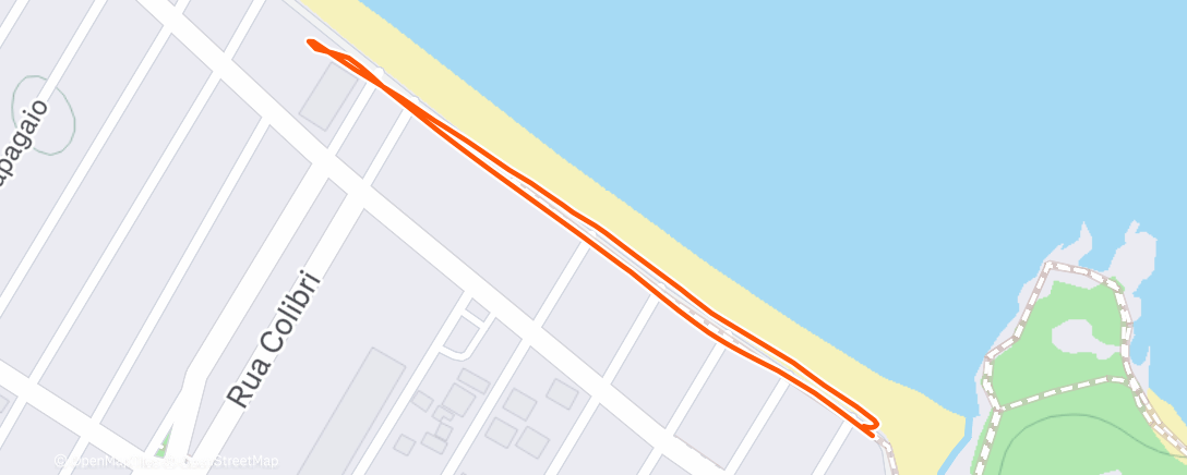 Map of the activity, Corrida ao entardecer