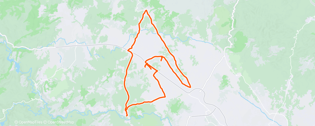 Map of the activity, Bicicleta a la hora del almuerzo