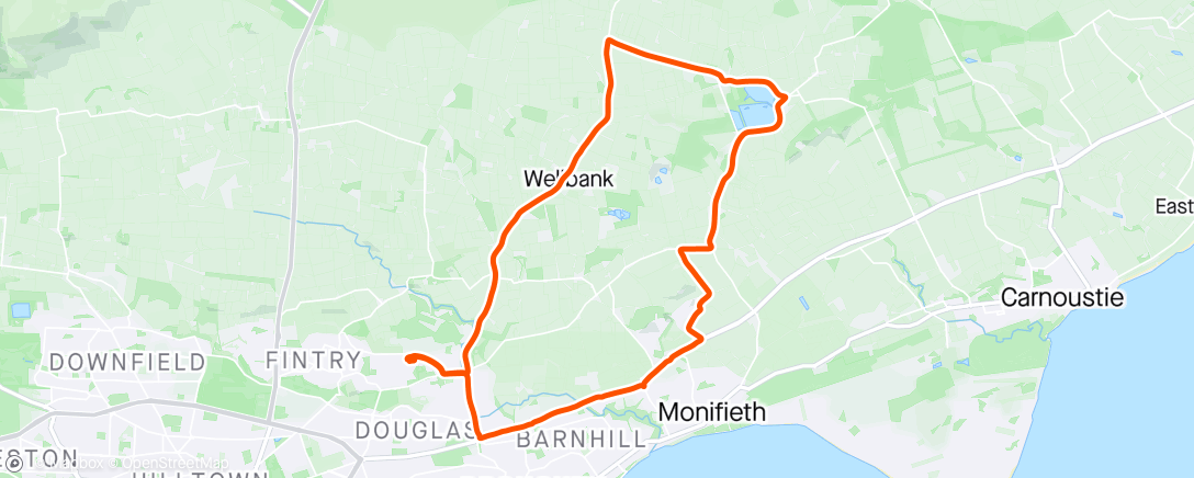Map of the activity, First ride outside this year