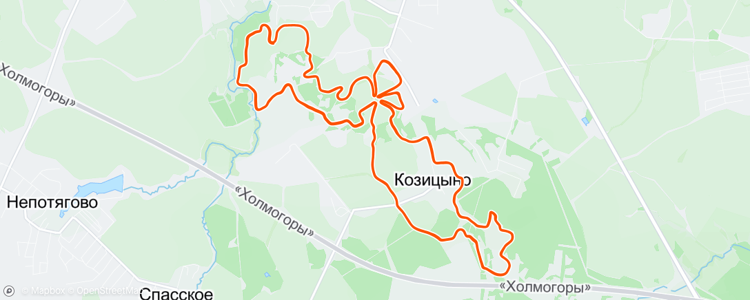 Map of the activity, Тренировка (утро)